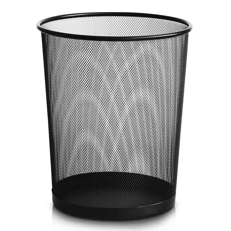 Deli Mesh Metal Trash Can for Waste Paper, Office Supplies, Office and Home Use, Metal Texture Trash Can