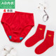 AB underwear women's mercerized cotton antibacterial middle-aged and elderly high-waisted loose red natal red triangle underwear 1822