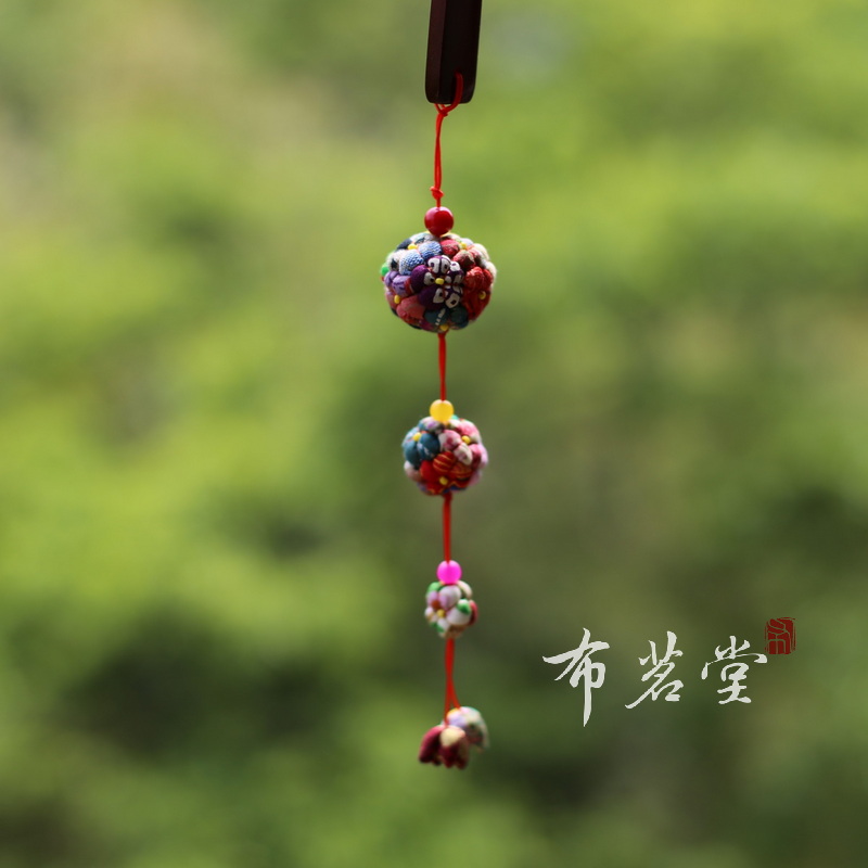 Bumingtang cartoon handmade fabric fan pendant fabric rabbit squirrel hydrangea small pendant mobile phone pendant bag hanging