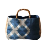 Bouckatang Vine и Ma Stitching Bambood Hande Hande Sack Satch Plant Plant Plant Blue Dye