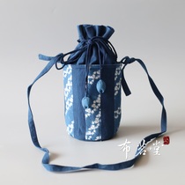 Cloth drinking Hall Dyeing Kettle Slanted Satchel Large Capacity Kettle Bag Yunnan Dali Handmade Dyed Fabric Bunches bunches