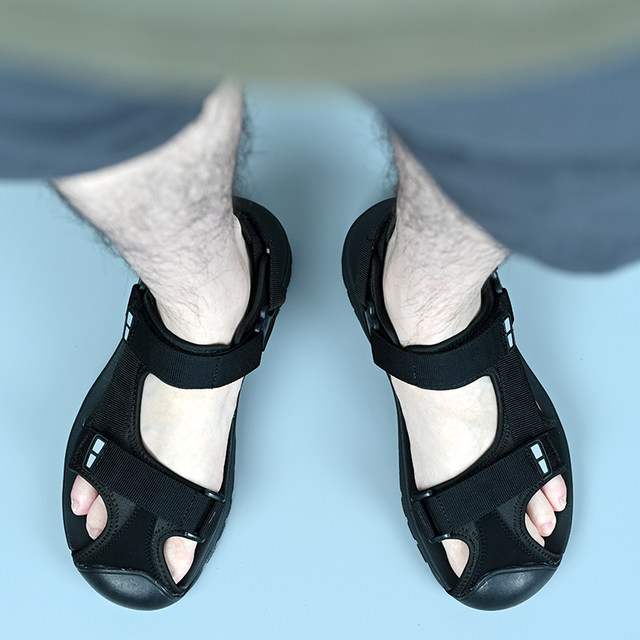 ຫວຽດນາມ Baotou Sandals ຜູ້ຊາຍ 2024 Summer ຢາງໃຫມ່ Outdoor ເກີບຂະຫນາດໃຫຍ່ເດັກນ້ອຍແລະໄວລຸ້ນຜູ້ຊາຍຫາດຊາຍ