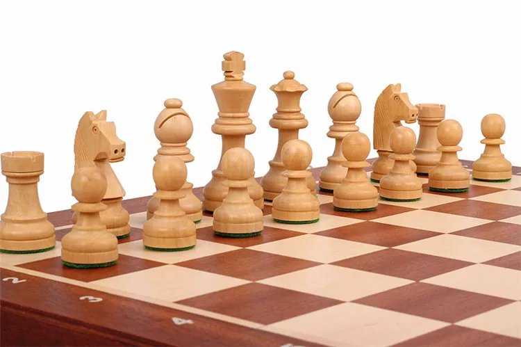 «1ChesS large -scale chess European imported solid wood folding chessboard Taton Tonton German Knights chess»