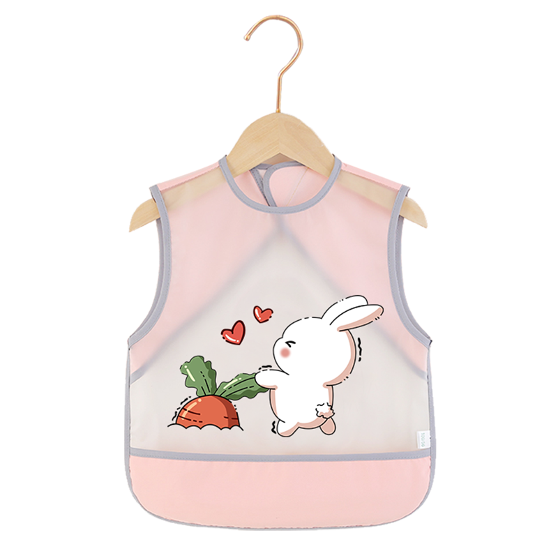 Baby smock, waterproof eating bib, wipes clean