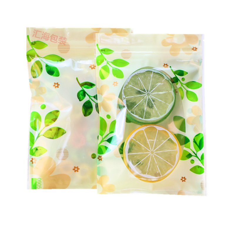 Three-color printed zipper bag thickened color gift packaging bag ziplock bag multi-specification food gift packaging bag