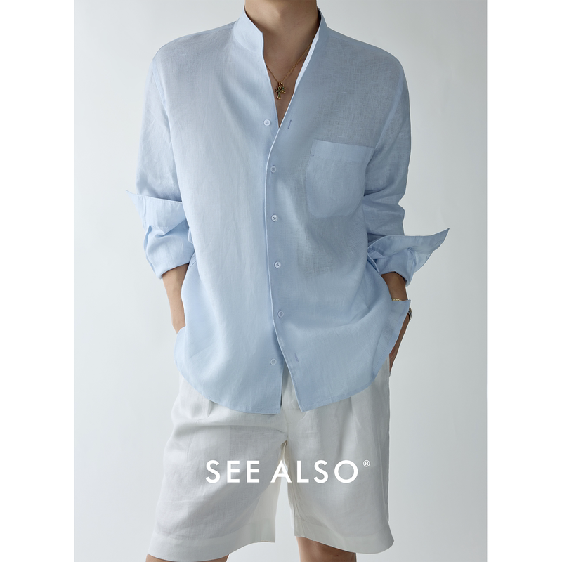 See Also『Black Label Haute Couture』Long-Sleeved Shirt, Thin and Breathable, Summer Old Money Style, 100% High-Count Linen Shirt See Also『Black Label Haute Couture』Long-Sleeved Shirt, Thin and Breathable, Summer Old Money Style, 100% High-Count Linen Shirt
