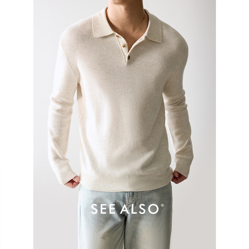 See Also『Heavyweight Offer』Cotton and Linen Blend Men's Collared Relaxed Fit Old Money Style Knit Sweater Long Sleeve See Also『Heavyweight Offer』Cotton and Linen Blend Men's Collared Relaxed Fit Old Money Style Knit Sweater Long Sleeve