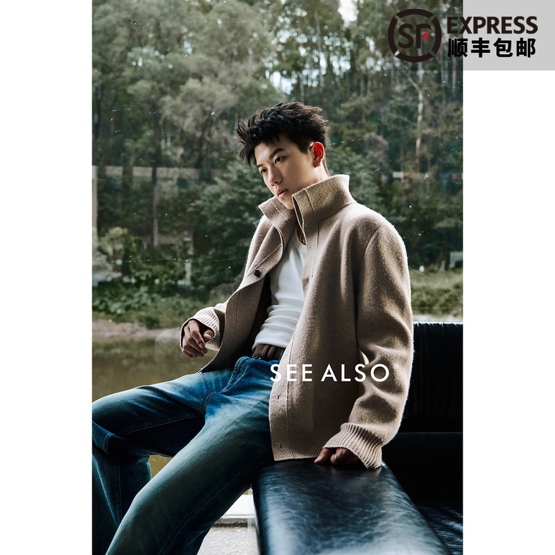See Also『Black Label Flagship』Sheep Wool Handmade Leather Buckle Old Money New Rich Stand Collar Thickened Sweater Jacket