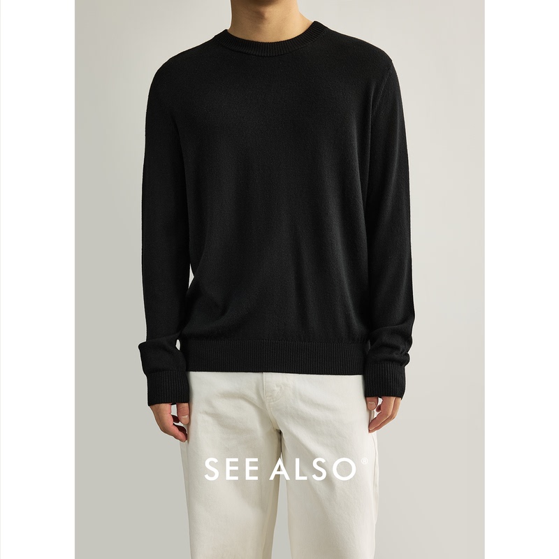 See Also『Biella Yarn Yangzi Yarn』100% Merino Wool Old Money New Rich Base Knit Sweater See Also『Biella Yarn Yangzi Yarn』100% Merino Wool Old Money New Rich Base Knit Sweater