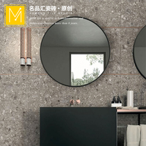 Zen gray terrazzo tile 600x1200 toilet bathroom wall tile living room dining room floor tiles big particles