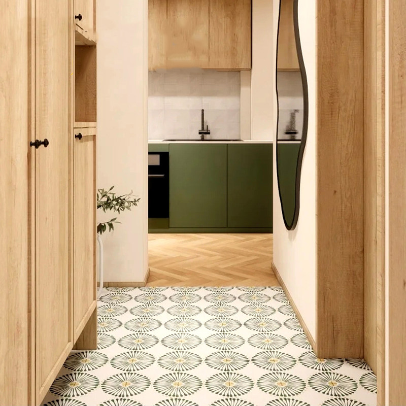 Sen Lanfa Style Retro Brick Art Toilet Toilet Tile Bathroom Floor Tiles Balcony Kitchen Geometric Wall Brick-Taobao