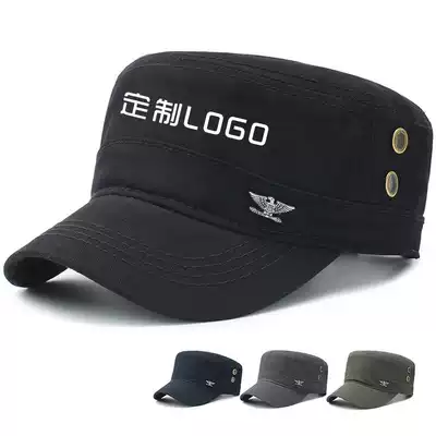 Hat Korean summer flat top hat military hat outdoor baseball cap Military training sports cap custom LOGO printing word