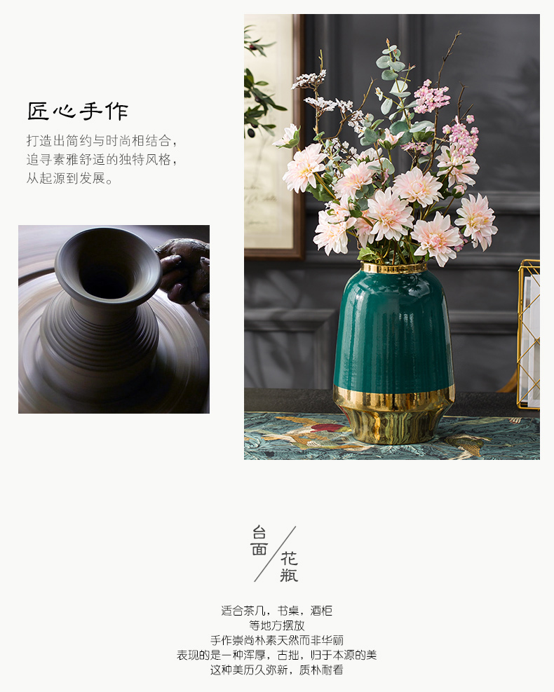 Ceramic vase continental dry flower arranging flowers is contracted and I sitting room TV ark, furnishing articles home wine porch is decorated