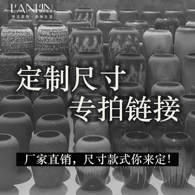 Jingdezhen ceramic vase made landing place small bottles table flower implement manual coarse pottery decoration decoration restoring ancient ways
