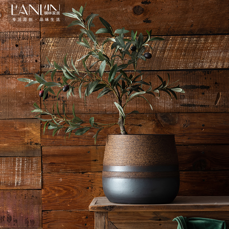 Jingdezhen ceramic flower pot to restore ancient ways do old creative flower arrangement sitting room ground decoration interior furnishing articles archaize large POTS
