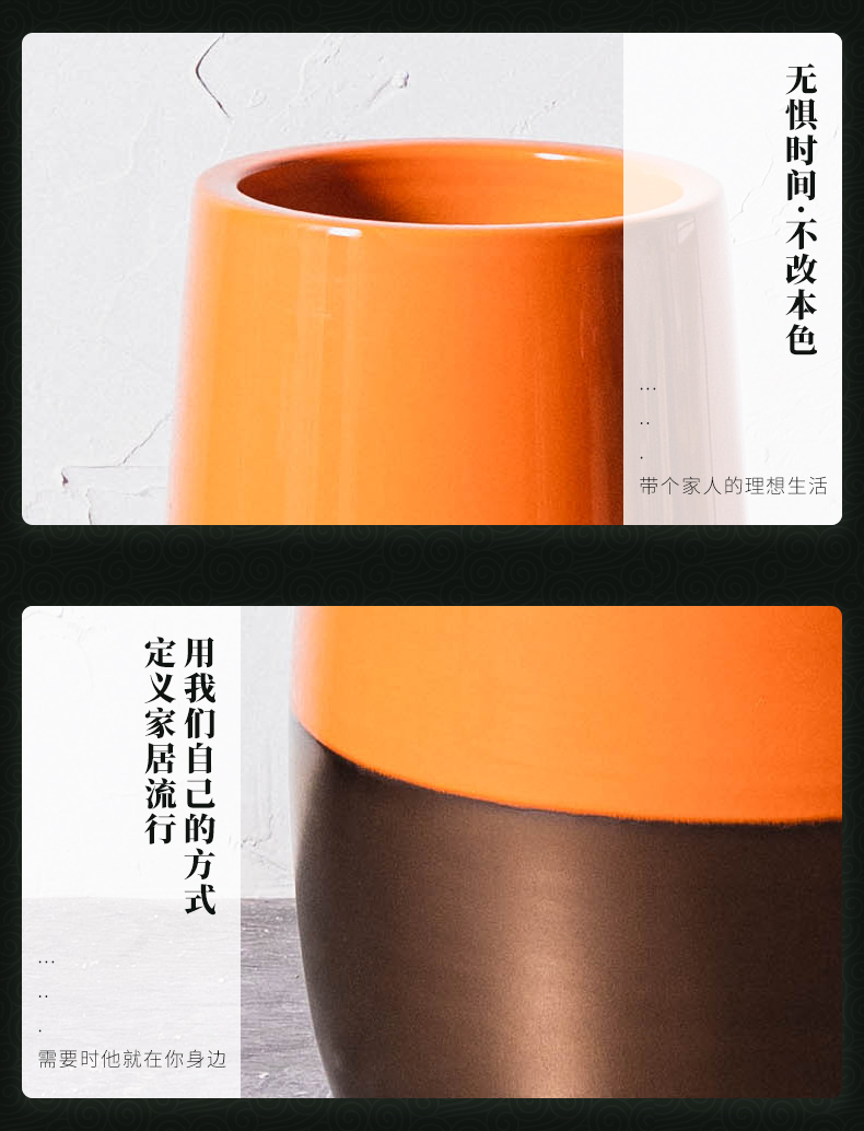 North European style of large vase furnishing articles dried flower arranging flowers sitting room adornment gulp creative contracted jingdezhen ceramic bottle