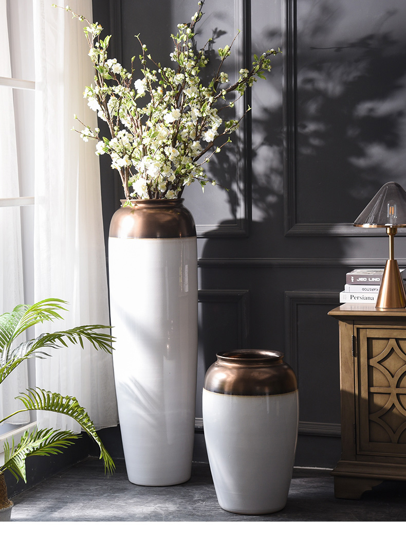 Extra large size of large vases, ceramic I and contracted white flower arranging home decoration villa hotel open furnishing articles