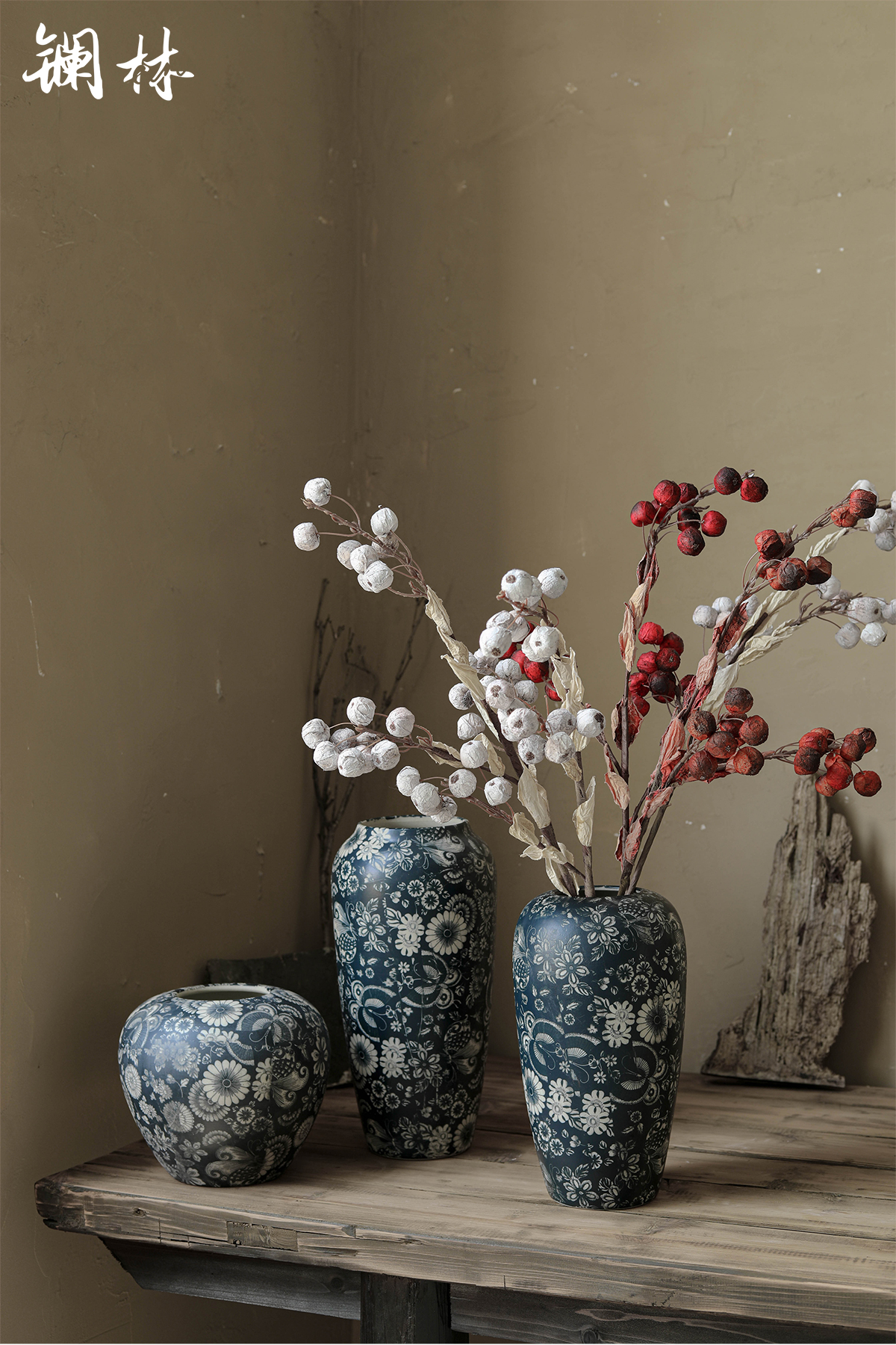 Retro vases, flower arranging ceramic creative zen desktop home stay dry flower is contracted sitting room mesa adornment furnishing articles