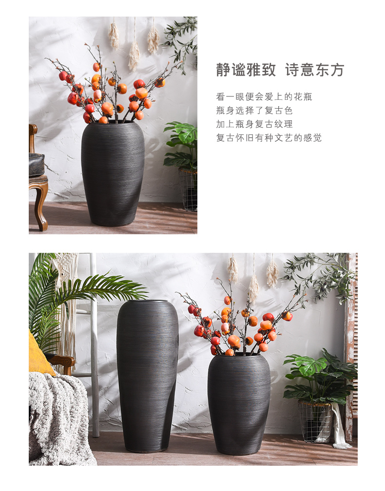 Do old restoring ancient ways of jingdezhen ceramic vase living room TV cabinet floor furnishing articles home decoration decoration is coarse pottery