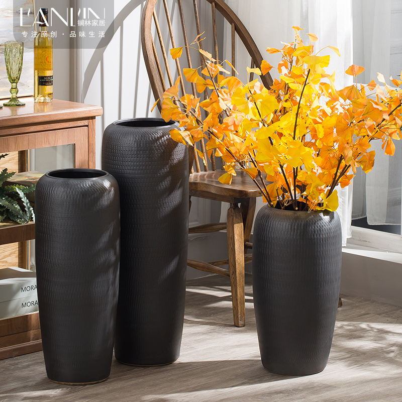 Jingdezhen vases, flower arranging landing simulation flower suit hotel villa sitting room adornment is placed large ceramic vase