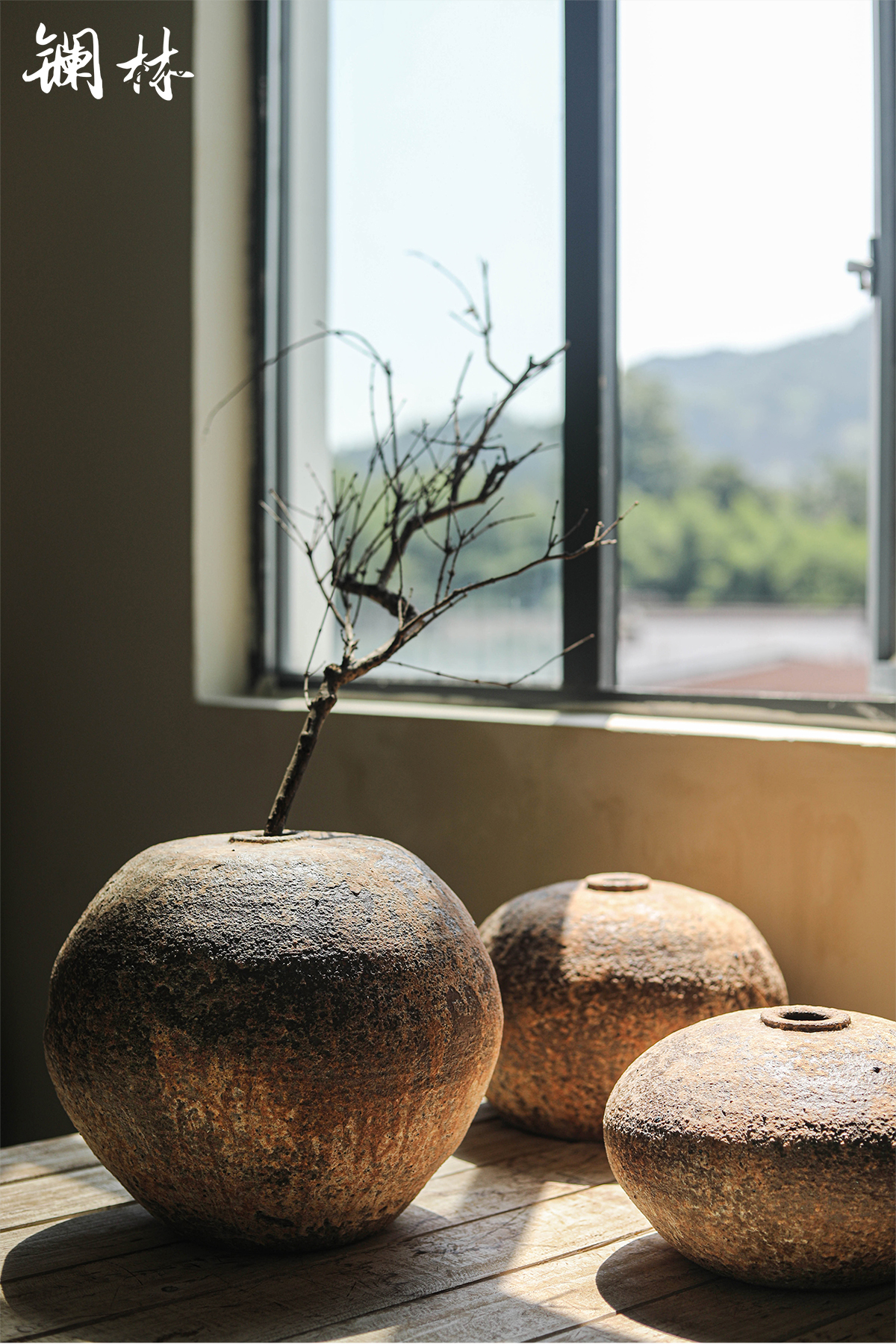 Ceramic vase wabi-sabi wind restoring ancient ways mesa coarse TaoHua creative ball clay indoor decorations home furnishing articles