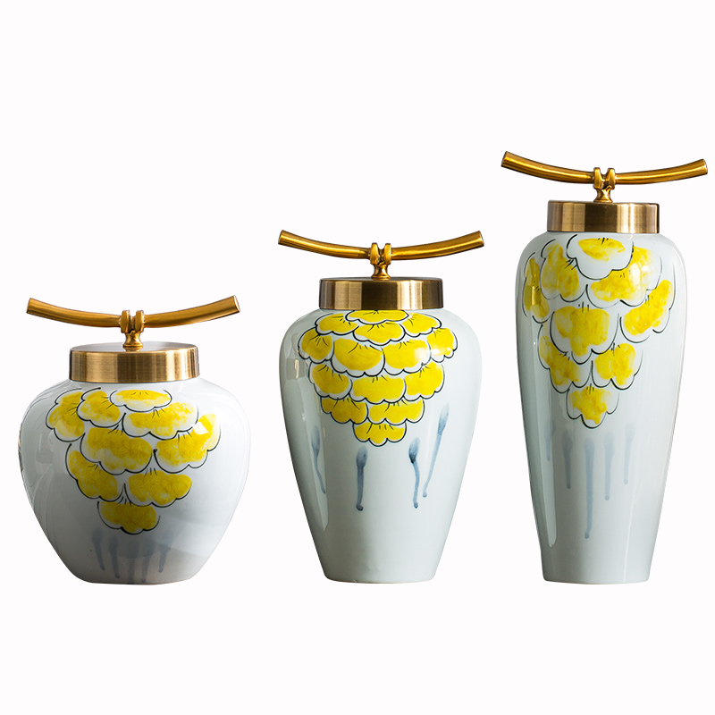 Jingdezhen ceramic vase Nordic I and contracted decorate furnishing articles creative floret bottle desktop flower arranging pottery vase