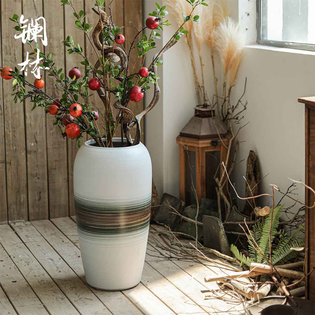 Ground vase large modern ceramic furnishing articles of dry flower arranging living room decoration to the hotel legend household space restoring ancient ways