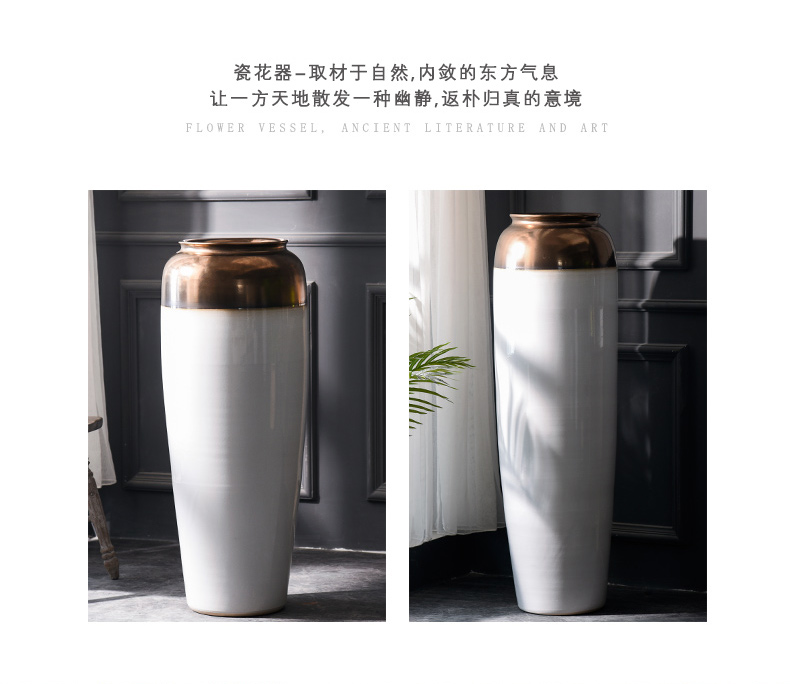 Extra large size of large vases, ceramic I and contracted white flower arranging home decoration villa hotel open furnishing articles