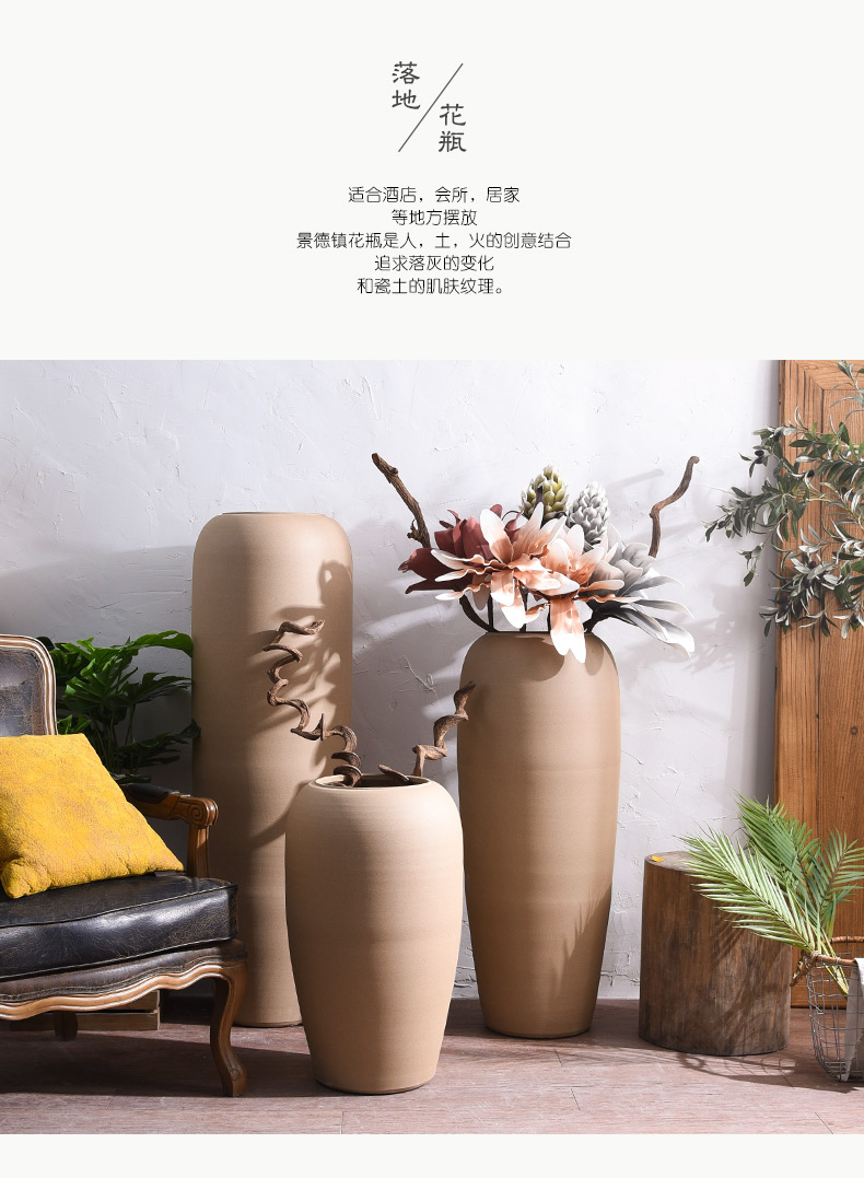 Restore ancient ways do old coarse some ceramic pot courtyard sitting room adornment home furnishing articles dried flower simulation flower decoration ceramic vase