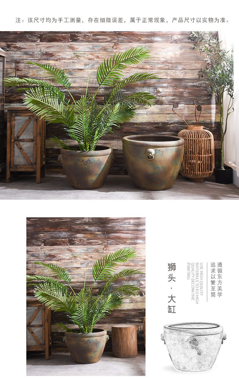 Do old restoring ancient ways of large diameter of large cylinder aquarium courtyard garden ceramic cylinder coarse pottery garden furnishing articles tank to plant trees