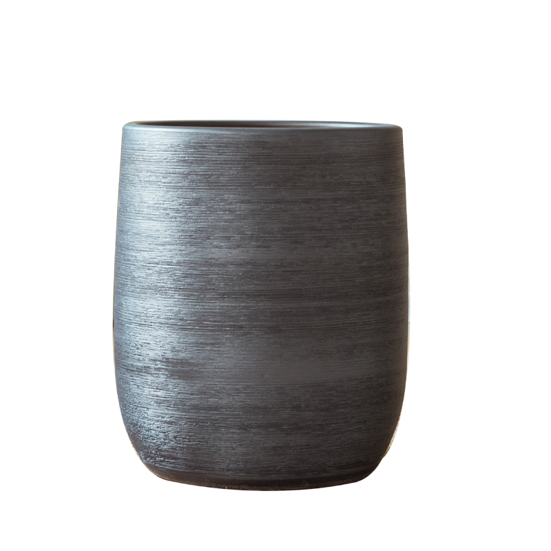 Nordic I and contracted large diameter black ceramic flower POTS indoors sitting room hotel green plant of large vase arranging flowers