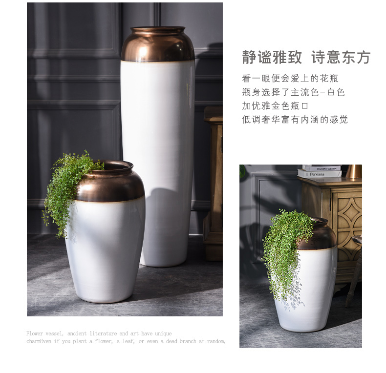 Extra large size of large vases, ceramic I and contracted white flower arranging home decoration villa hotel open furnishing articles