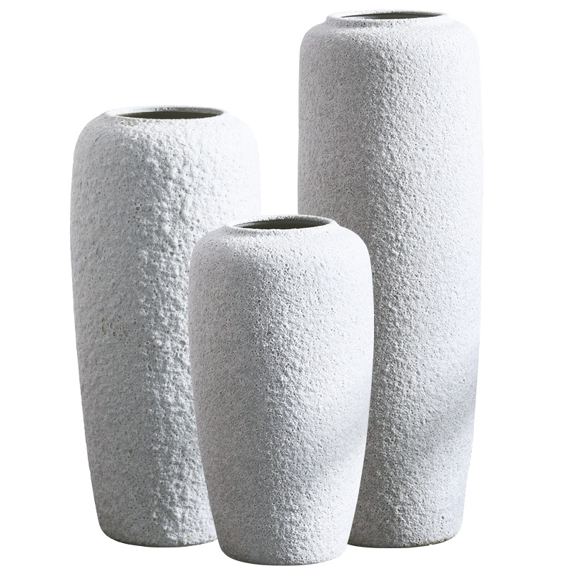 The modern mercifully glaze white ceramic vase sitting room adornment flower arranging dried flowers furnishing articles contracted land cost