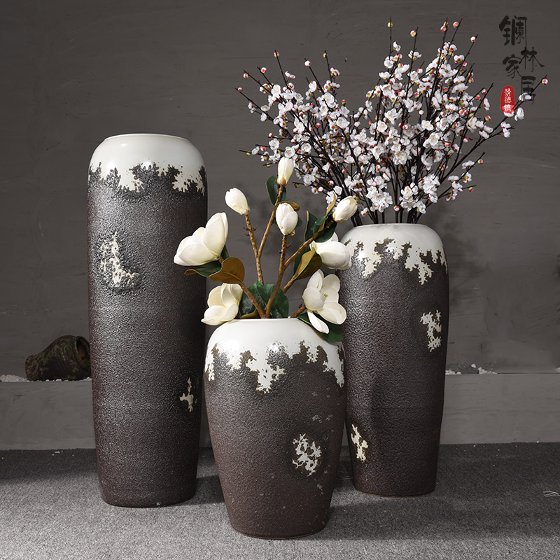 Ceramic sitting room ground European big vase simulation flower flower furnishing articles villa hotel contracted type Ceramic vase