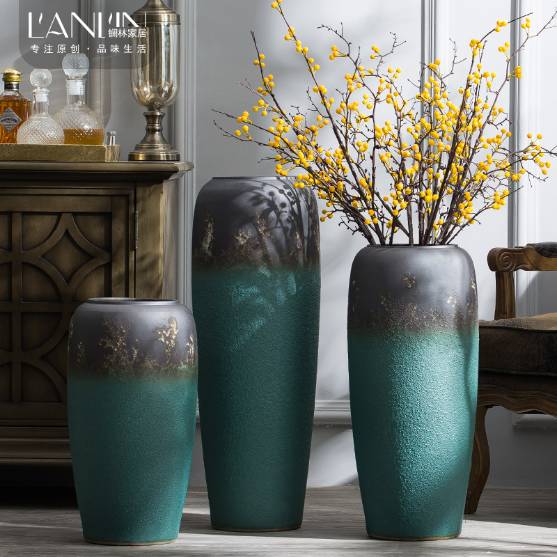 Ceramic vase furnishing articles coarse some Ceramic pot sitting room villa simulation flower arranging flowers large art restores ancient ways the ground adornment