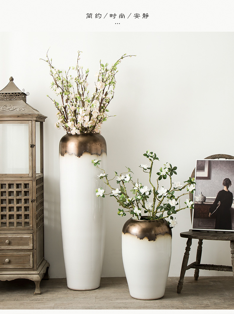 Jingdezhen ceramic large vases, flower arranging ground dry flower flower arranging hotel furnishing articles, the sitting room porch decoration decoration