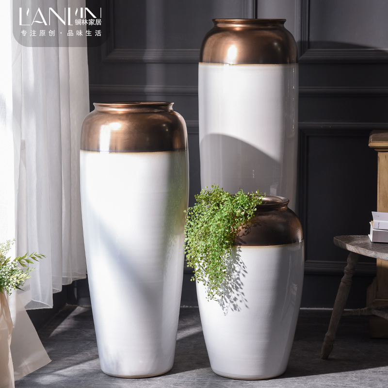 Extra large size of large vases, ceramic I and contracted white flower arranging home decoration villa hotel open furnishing articles