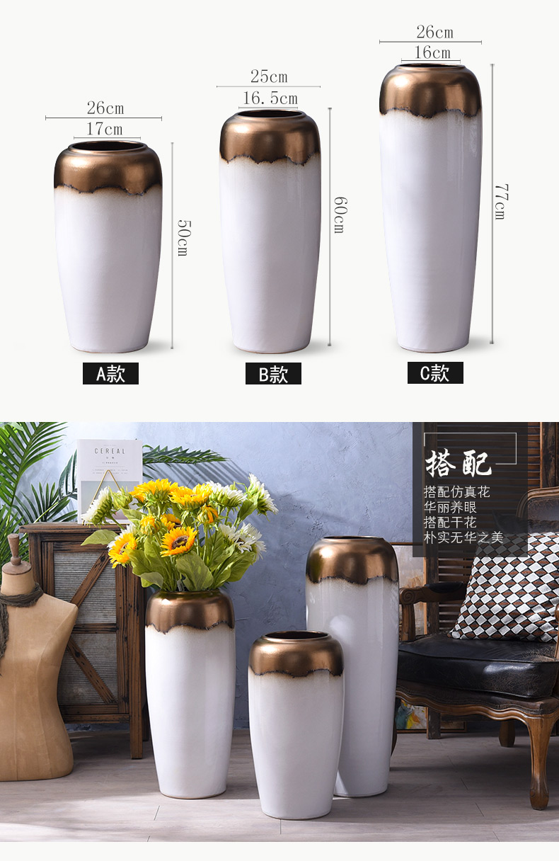 I and contracted ceramic floor large vase flower arranging dried flowers sitting room home decoration furnishing articles TV ark, furnishings