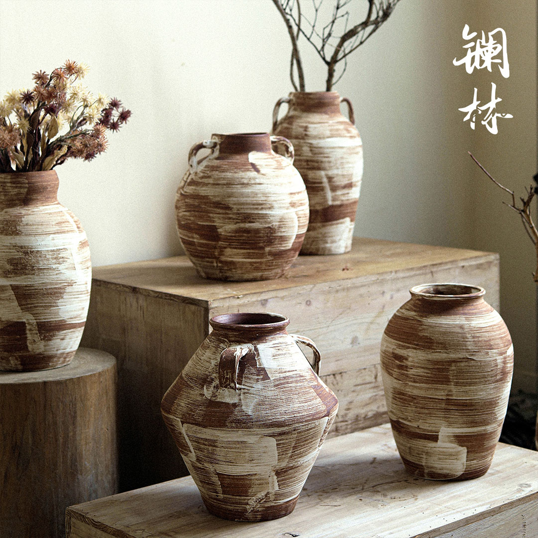 Ceramic vase coarse some Ceramic pot rural wabi-sabi wind restoring ancient ways flower arranging furnishing articles soft outfit home sitting room adornment of home stay facility