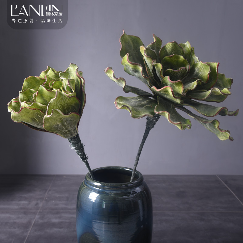 Eurostyle emulation EVA lotus drawing room PU emulation florist home decoration PE foam lotus