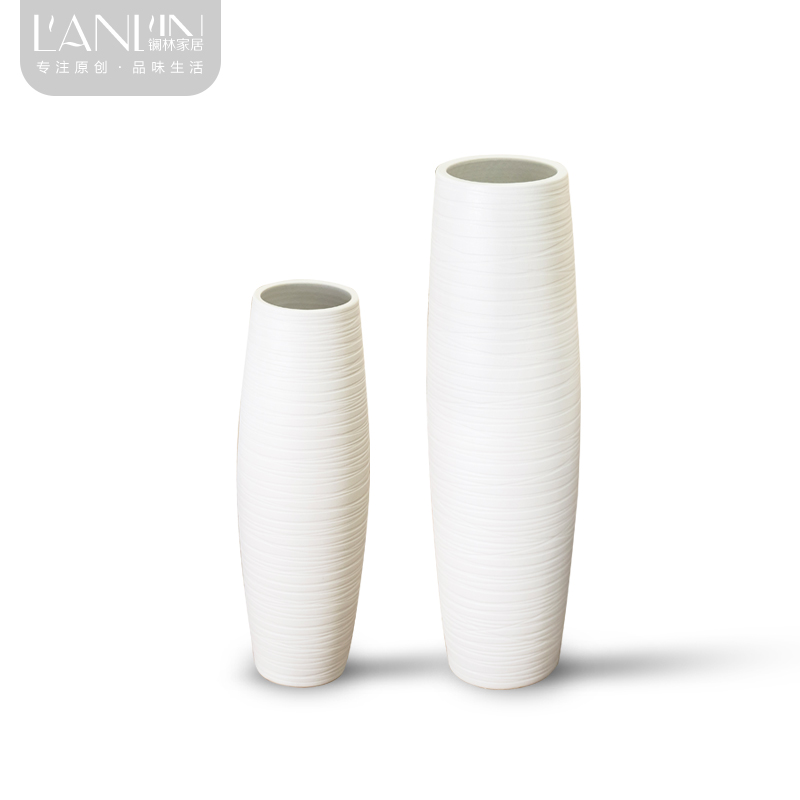 Ground vase large white I and contracted simulation package dried flowers flower arrangement sitting room porch ceramic furnishing articles