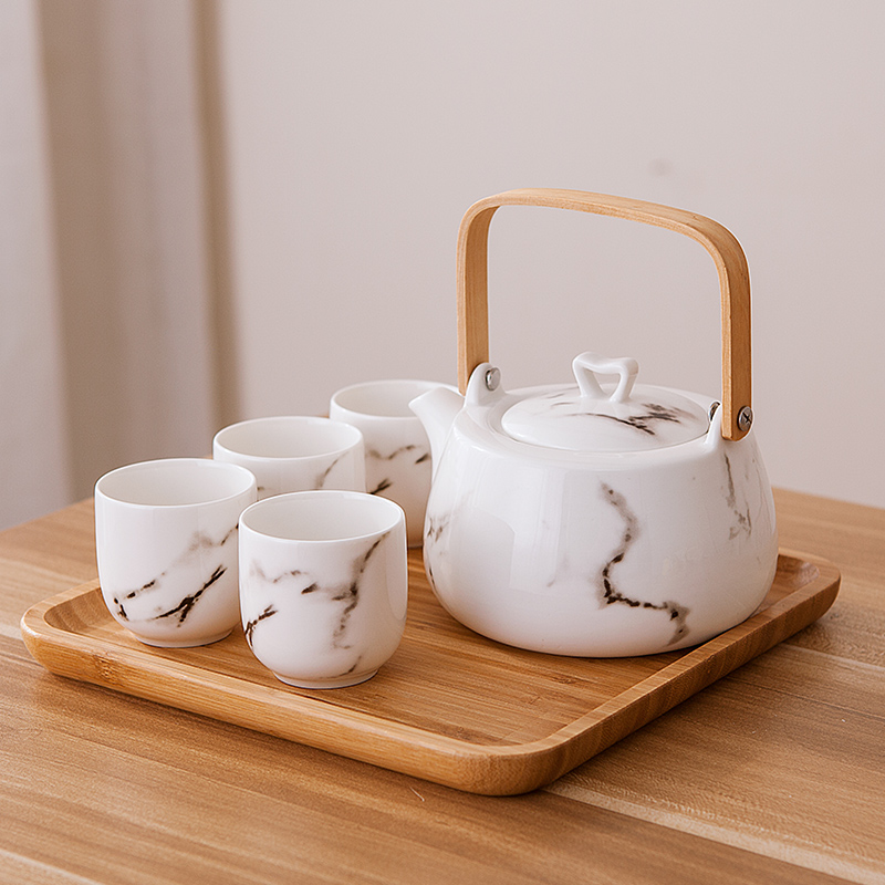 Creative household contracted flower pot cup of water glass cups kung fu tea sets ceramic coffee cup with water
