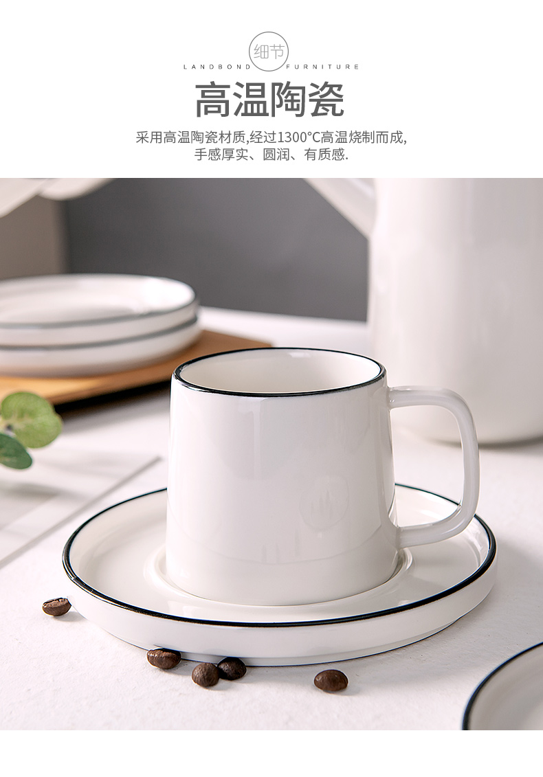 Nordic coffee cup suit household contracted with water glass ceramic cups and saucers ultimately responds cup camellia tea in the afternoon