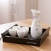 Rượu vang trắng gốm sứ Nhật Bản phù hợp với bình hông uống cốc nhỏ màu vàng rượu thủy tinh thủy tinh nhỏ rượu vang trắng tươi - Rượu vang giá để rượu độc đáo Rượu vang