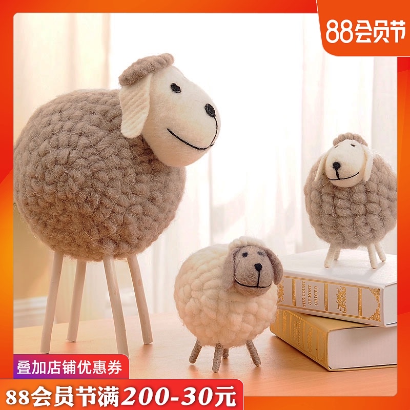 Ornaments Home accessories Creative plush toys European-style decorations Sheep dolls Sheep toys Ornaments Gifts Gifts