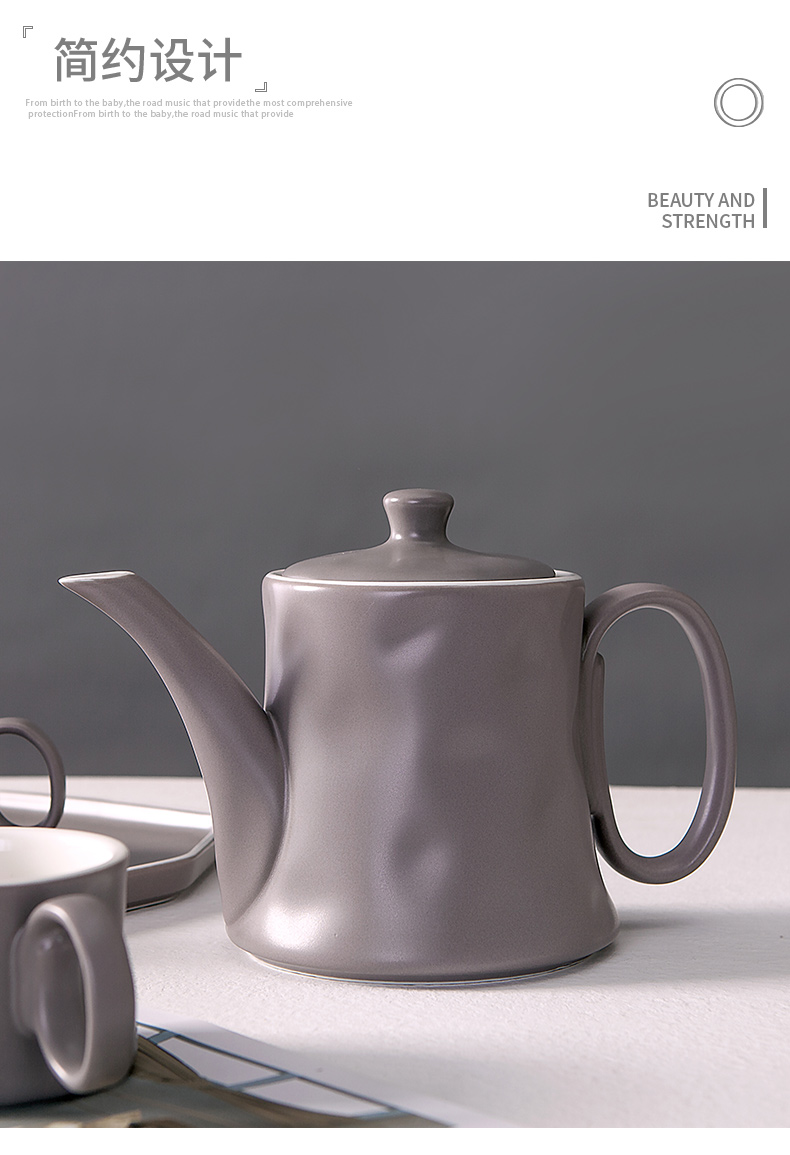 Chinese style home sitting room, dining - room ceramic tea tea set teapot tea kettle cup cold water with a suit