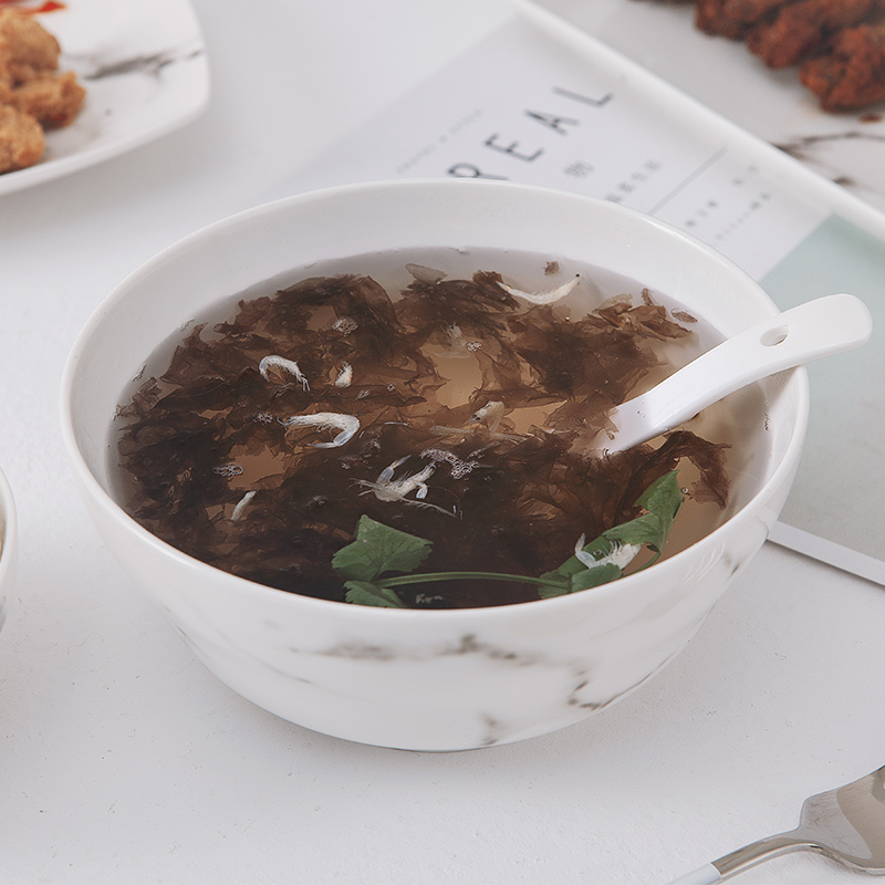Marbling ceramic bowl with 4.5 inch 8 inch soup bowl Chinese rice bowl of the big rainbow such use tableware rainbow such use