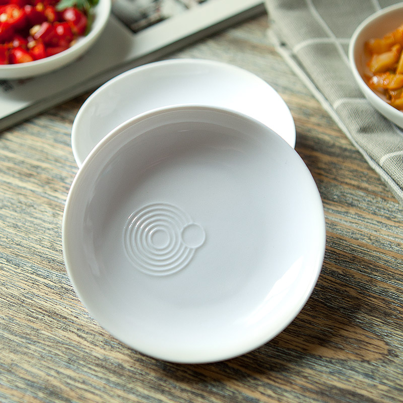Restaurant ceramic flavor dishes home hot pot dip seasoning sauce dish dish circular vinegar dish snacks side dish
