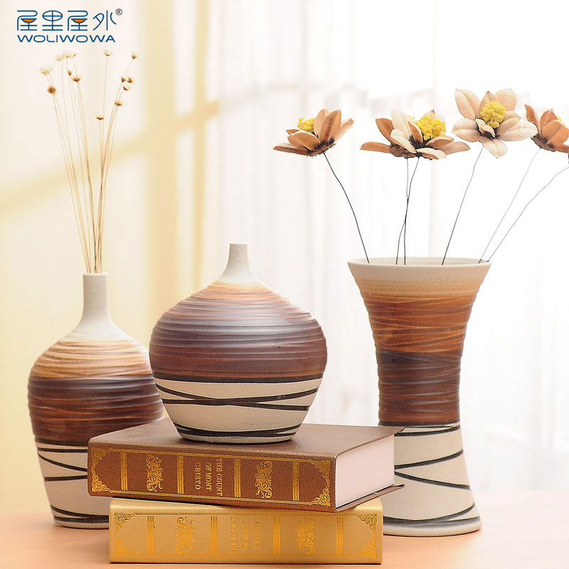 American pastoral vase furnishing articles dried flower arranging flowers, flower implement mesa adornment simulation flower vases, ceramic sitting room decoration