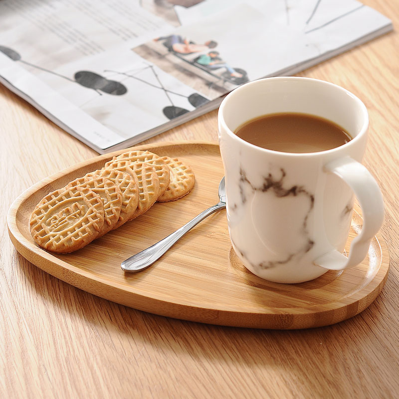Ceramic keller with spoon, contracted milk cup breakfast cup cup ultimately responds cup coffee cup suit with pallets